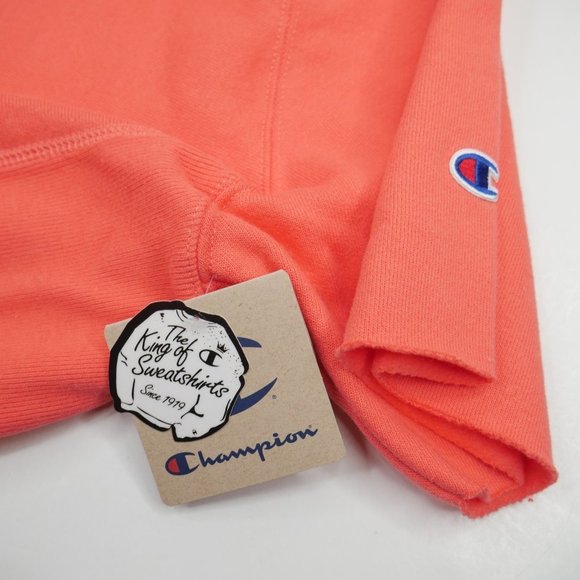 Champion Reverse Weave Men's Size M Short Sleeve Crew Sweatshirt Boxing Papaya - Picture 5 of 9
